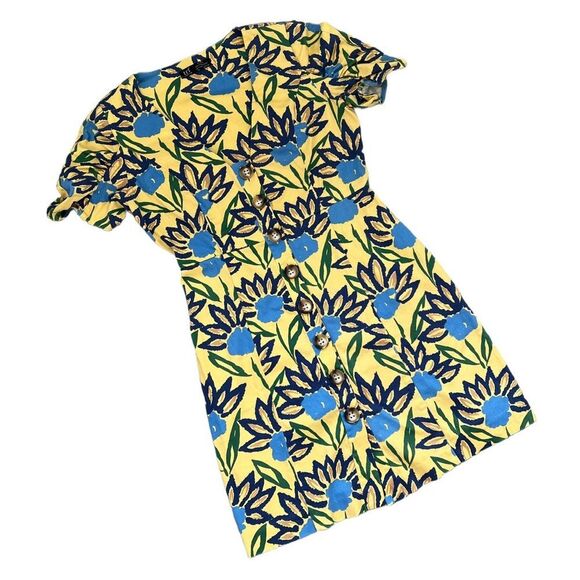 Zara, Trf collection, Sunflower Mini Dress_Small - Picture 1 of 8